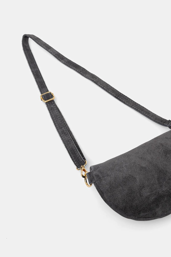 Dodatki Answear.LAB pasna torbica ženska semišasta 683.hak siva