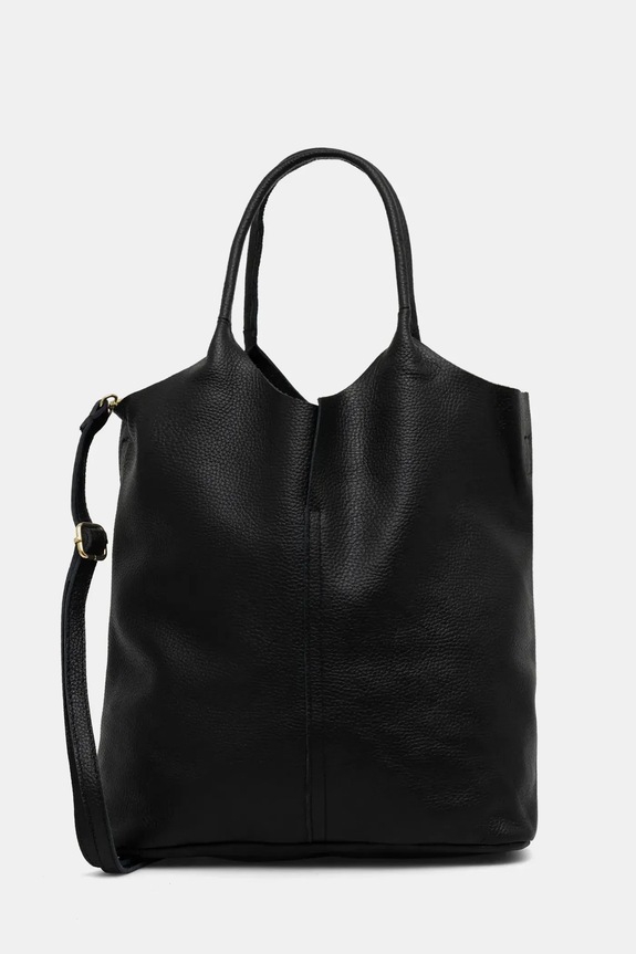 Answear.LAB torebka skórzana 916.hak czarny WS26