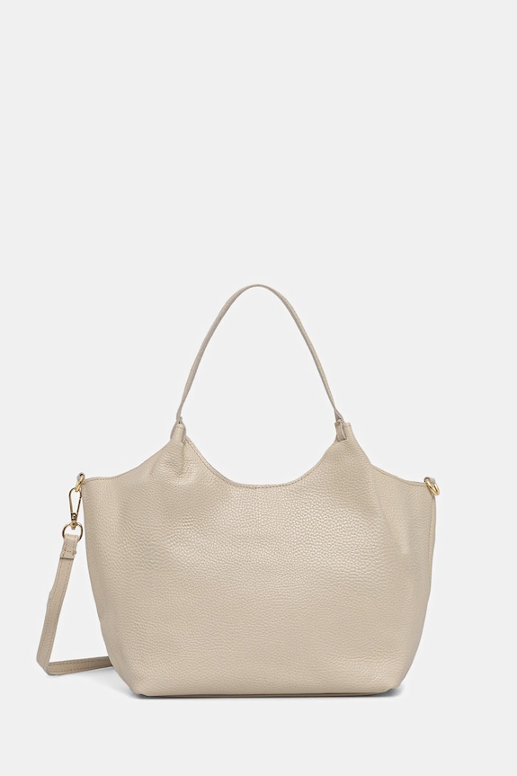 Answear.LAB torebka shopper damska skórzana skóra licowa beżowy 1239.hak