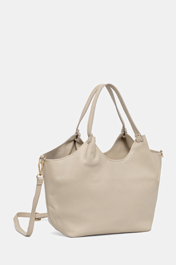 Answear.LAB torebka shopper damska skórzana 1239.hak beżowy WS26