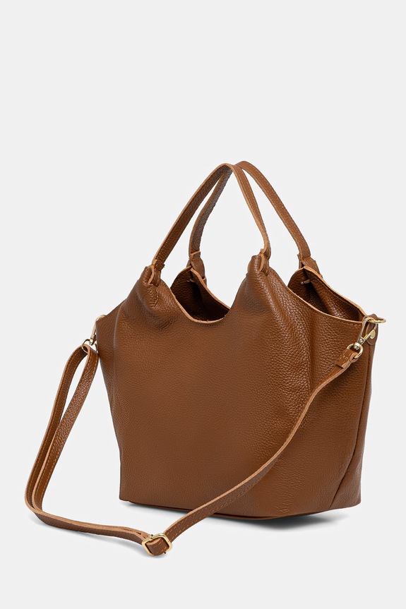 Akcesoria Answear.LAB torebka shopper damska skórzana 1239.hak brązowy