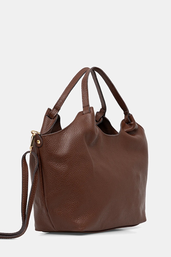 Answear.LAB torebka shopper damska skórzana 1239.hak brązowy WS26