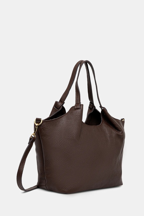Akcesoria Answear.LAB torebka shopper damska skórzana 1239.hak brązowy
