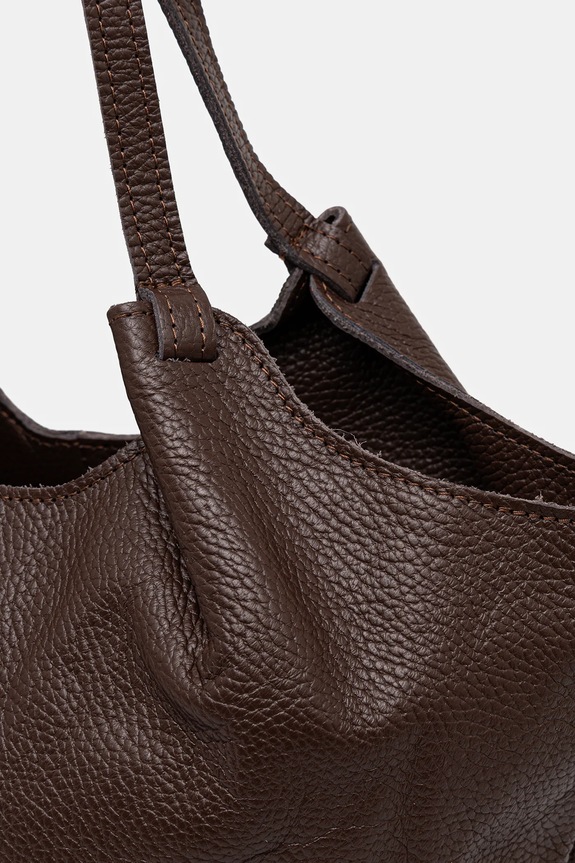 Answear.LAB torebka shopper damska skórzana 1239.hak brązowy