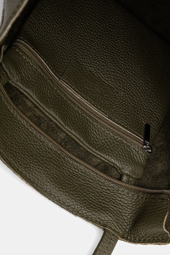 Kožená kabelka Answear.LAB M075.hak zelená