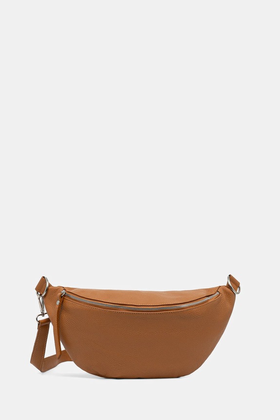 Δερμάτινη τσάντα Answear.LAB λείο δέρμα καφέ 747.hak