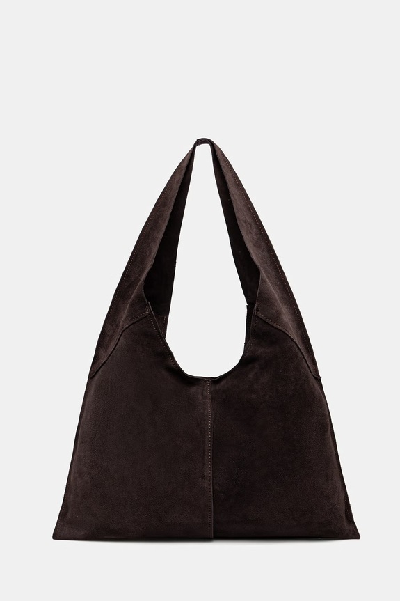 Semišová kabelka Answear.LAB semišová kůže hnědá MBP070HO3.iak