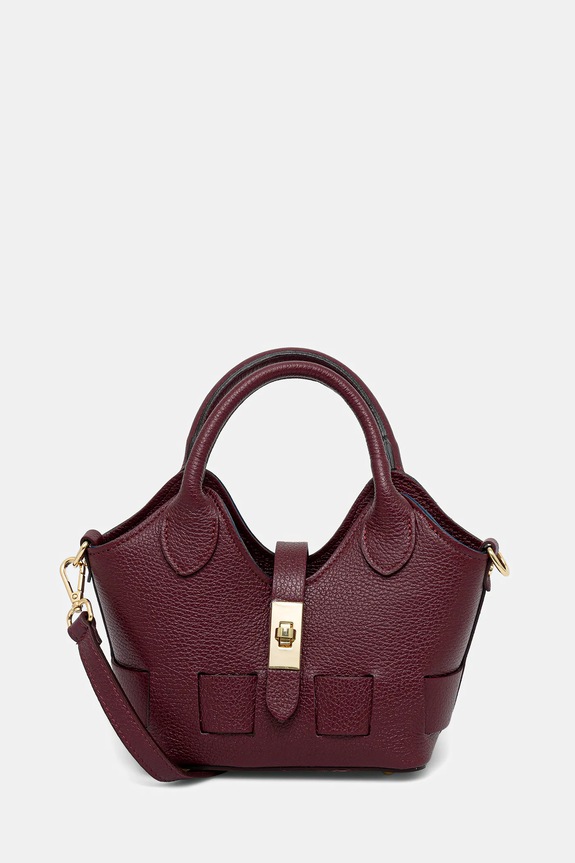 Answear.LAB borsa a mano in pelle pelle fiore granata 1096