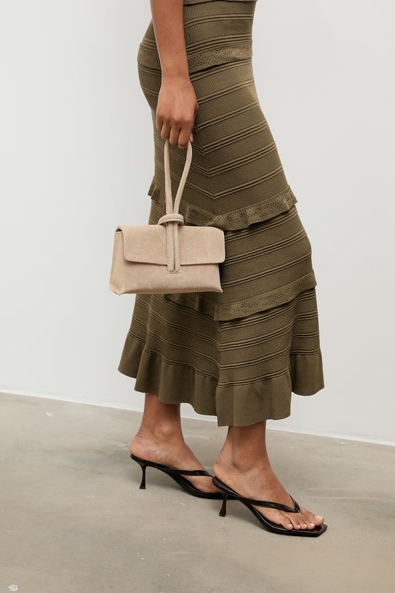 Answear.LAB kopertówka zamszowa nie mieści A4 beżowy 1013