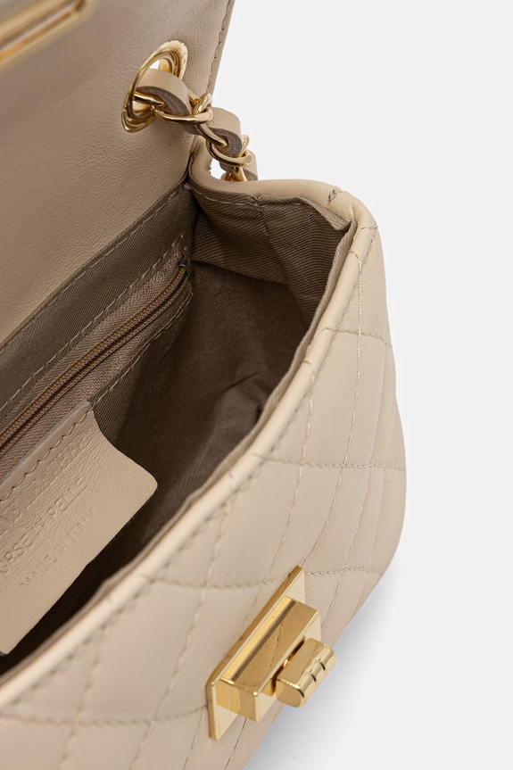 Answear.LAB torebka crossbody damska skórzana 0067.hak beżowy