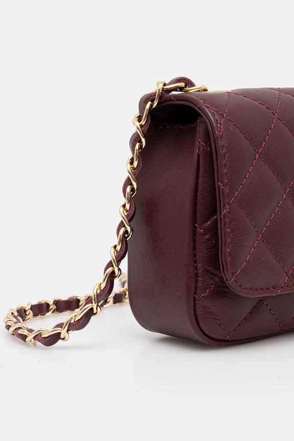 Answear.LAB torebka crossbody damska skórzana 0067.hak bordowy WS26