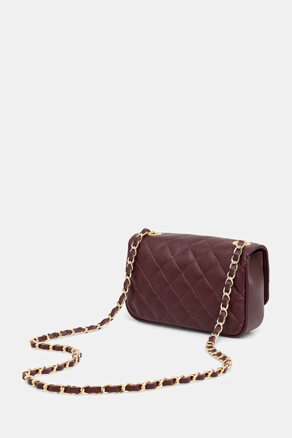 Akcesoria Answear.LAB torebka crossbody damska skórzana 0067.hak bordowy