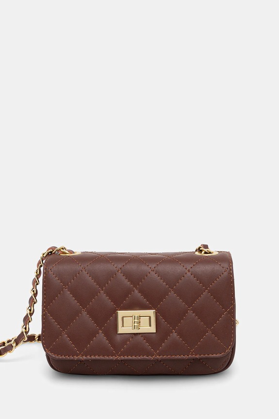 Answear.LAB torebka crossbody damska skórzana skóra licowa brązowy 0067.hak