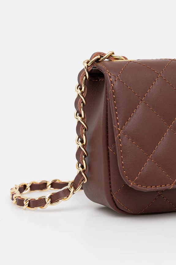 Answear.LAB torebka crossbody damska skórzana 0067.hak brązowy WS26