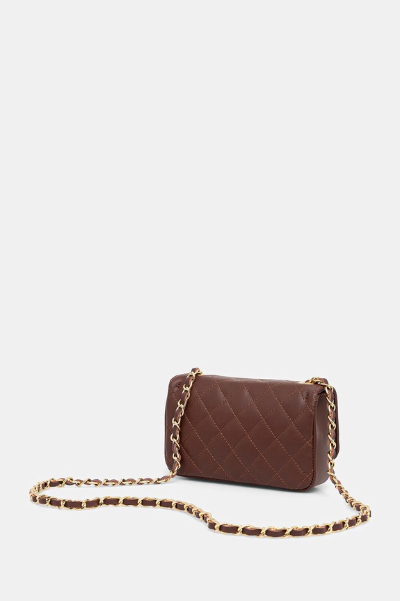 Akcesoria Answear.LAB torebka crossbody damska skórzana 0067.hak brązowy