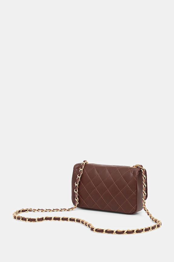 Akcesoria Answear.LAB torebka crossbody damska skórzana 0067.hak brązowy