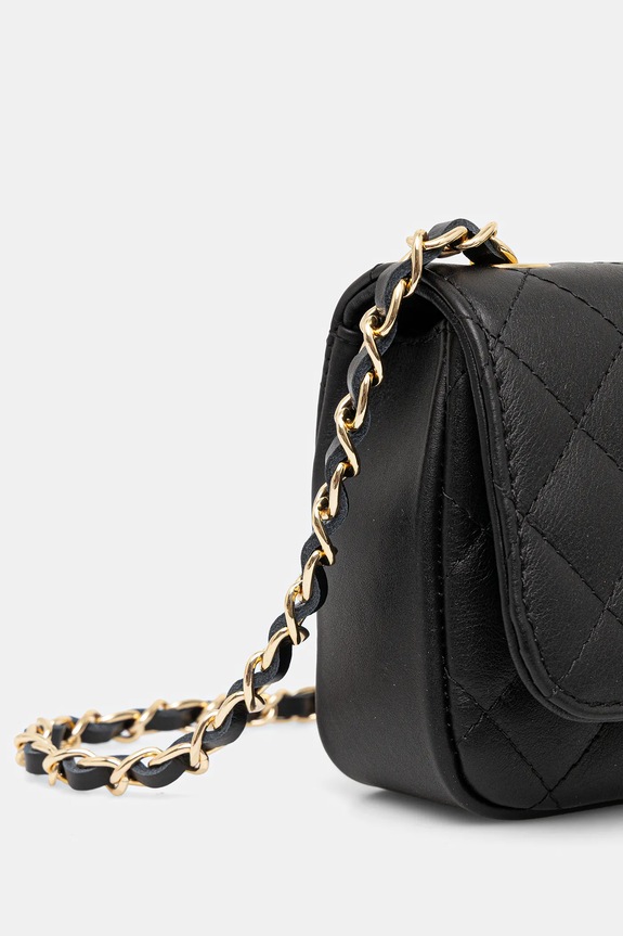 Akcesoria Answear.LAB torebka crossbody damska skórzana 0067.hak czarny