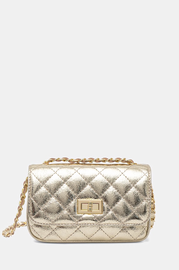 Answear.LAB crossbody kabelka dámska kožená zlatá 0067.hak