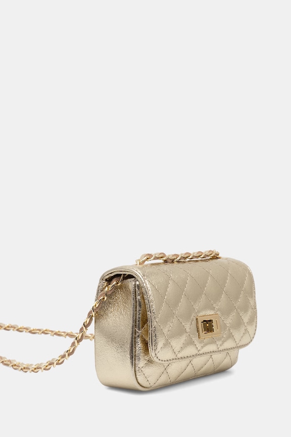 Answear.LAB crossbody kabelka dámska kožená 0067.hak zlatá WS26