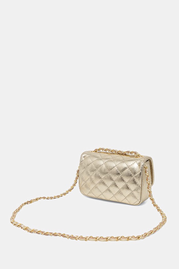 Doplnky Answear.LAB crossbody kabelka dámska kožená 0067.hak zlatá