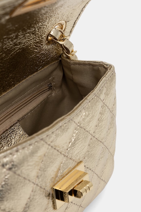 Answear.LAB crossbody kabelka dámska kožená 0067.hak zlatá