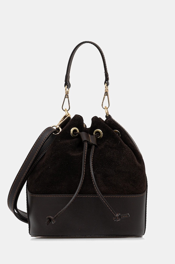 Answear.LAB torebka skórzana skóra licowa brązowy SR7DM.psr