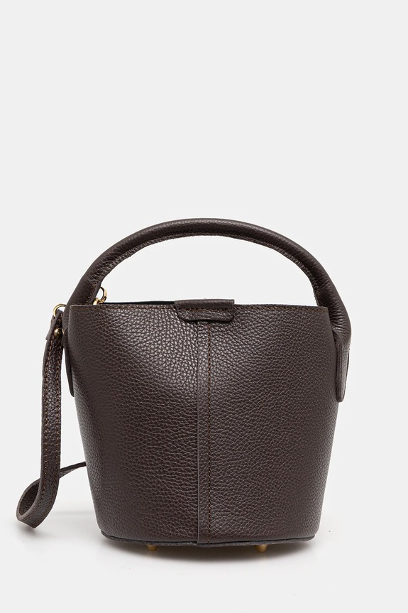 Δερμάτινη τσάντα Answear.LAB λείο δέρμα καφέ 1227.hak