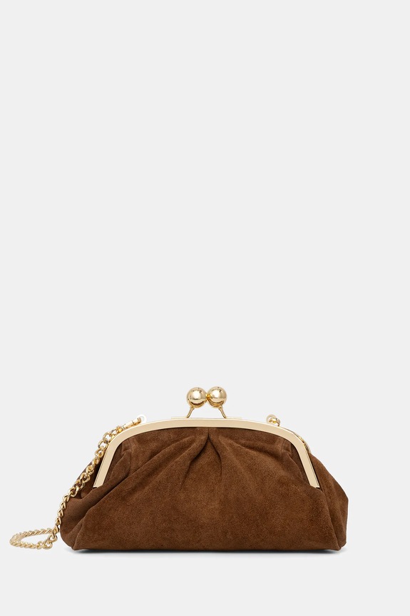 Answear.LAB pochette di pelle scamosciata pelle scamosciata marrone 1331.hak