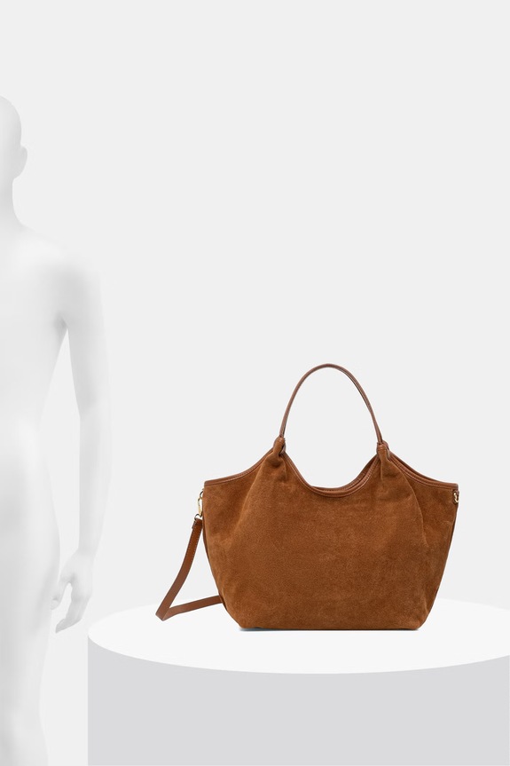Answear.LAB torebka shopper damska zamszowa MBP075SG3.iak