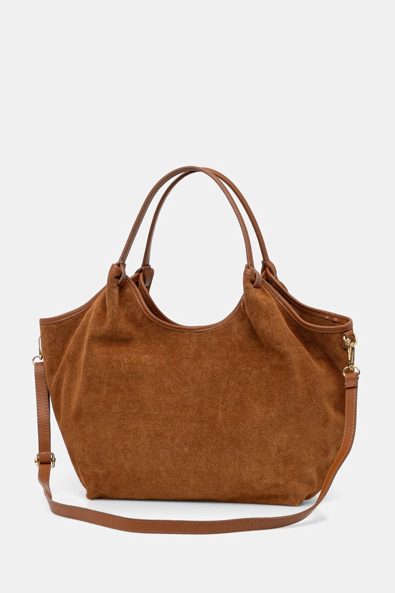 Akcesoria Answear.LAB torebka shopper damska zamszowa MBP075SG3.iak brązowy