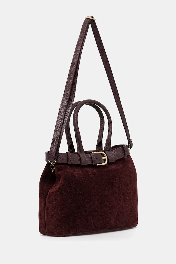 Semišová kabelka Answear.LAB Modelo 1.9.3 burgundské WS26