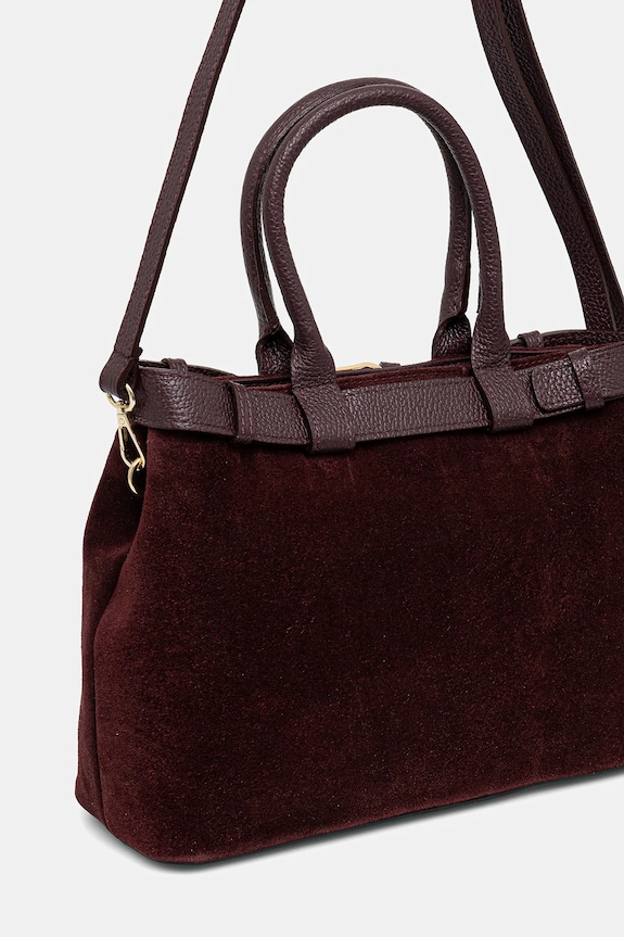 Doplňky Semišová kabelka Answear.LAB Modelo 1.9.3 burgundské