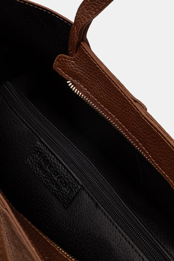 Answear.LAB torebka shopper damska skórzana C00003-G.ISR brązowy