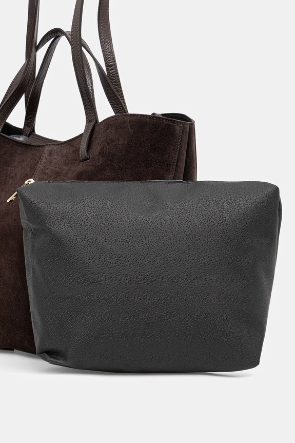 Answear.LAB torebka shopper damska skórzana C00003-G.ISR brązowy