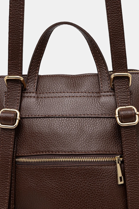 Answear.LAB rucsac de damă de piele 479.hak maro
