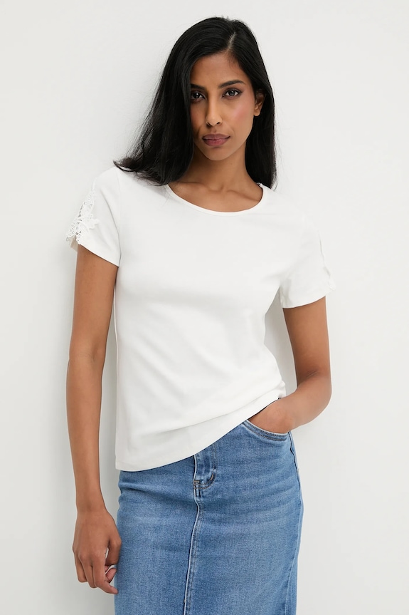 Answear.LAB t-shirt elasztánnal fehér ZA0067