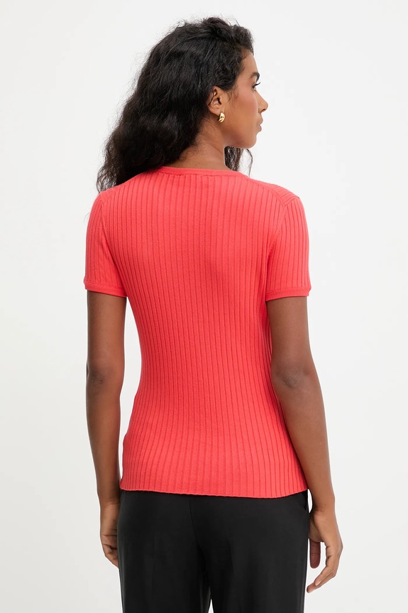 Ruházat Answear.LAB t-shirt DLV.10756.tos narancssárga