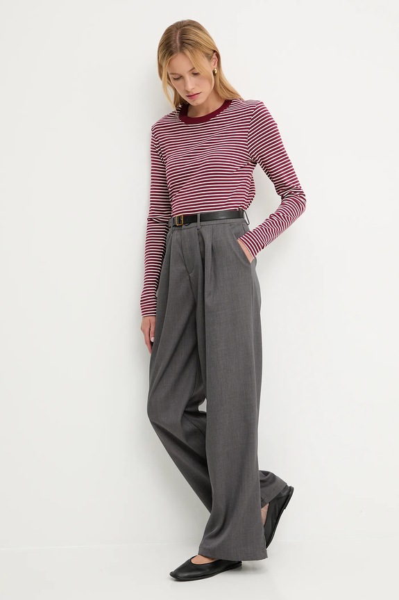 Βαμβακερή μπλούζα με μακριά μανίκια Answear.LAB KR.6001.TOS κόκκινο WA25