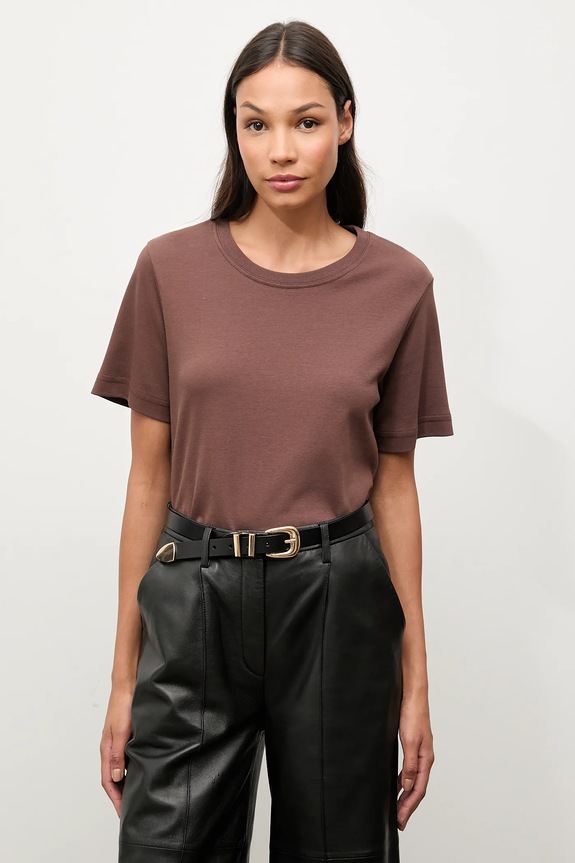 Answear.LAB t-shirt bawełniany brązowy 31763.TOS