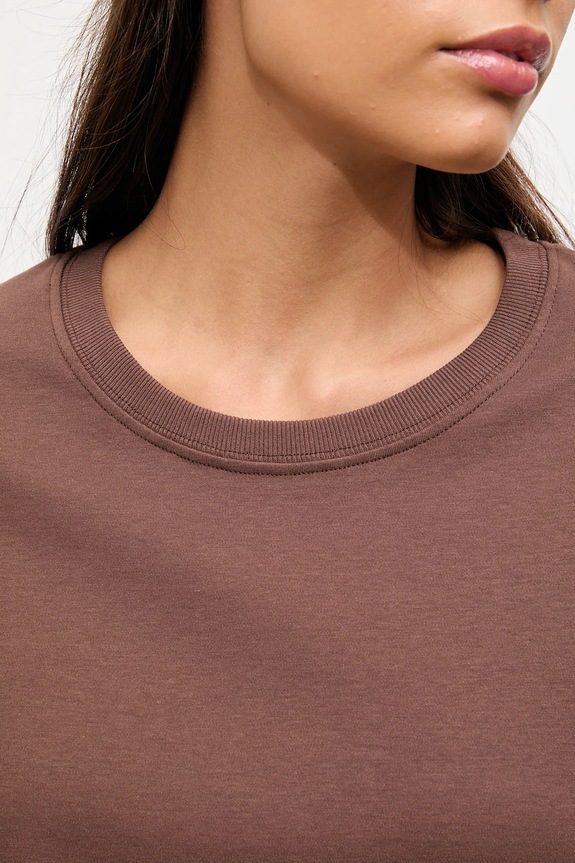 Answear.LAB t-shirt bawełniany 31763.TOS brązowy