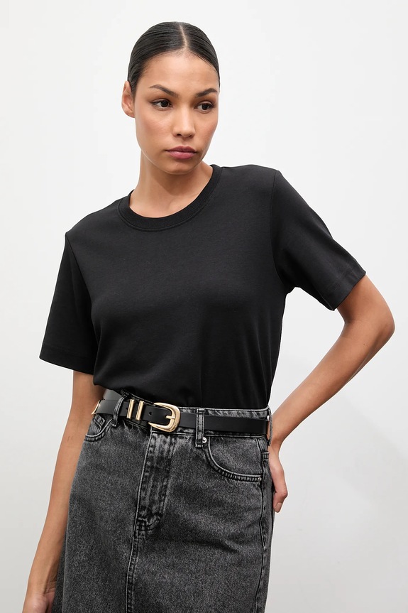 Answear.LAB t-shirt bawełniany bawełna czarny 31763.TOS