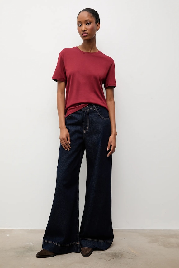 Answear.LAB t-shirt 31791.TOS bordowy WA25