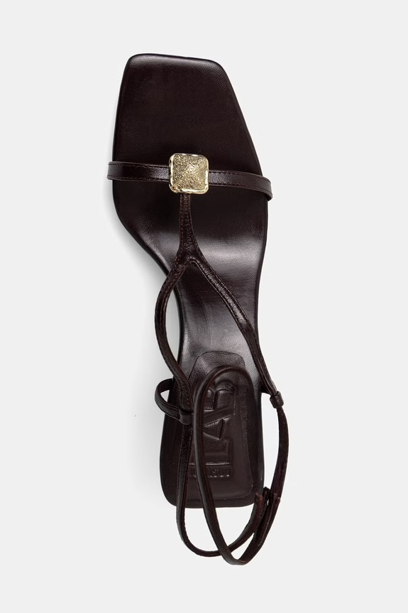 Answear.LAB sandale cu toc cui piele V2162-1-2.cjk burgundia