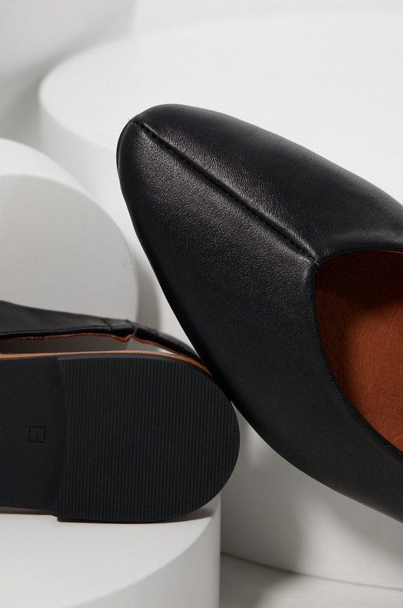 Answear Lab baleriny skórzane 628.231.101.2.DB czarny WS22