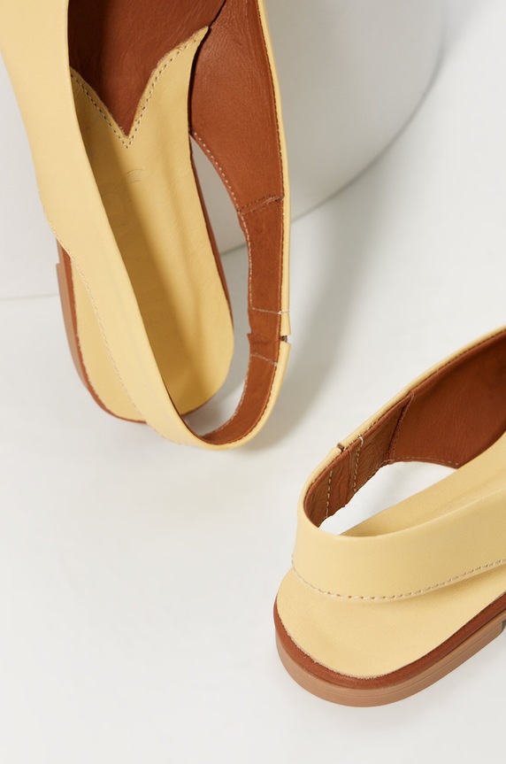 Obuwie Answear Lab baleriny skórzane 628.231.112.2.DB żółty