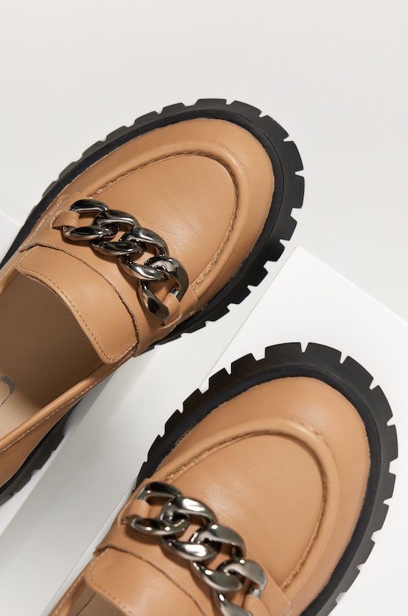 Answear.LAB usnjeni natikači 602.2538.1254.2.DB bež WS22