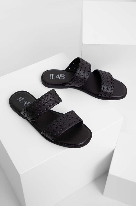 Answear.LAB ciabatte slide in pelle SC6699.DB nero WS23