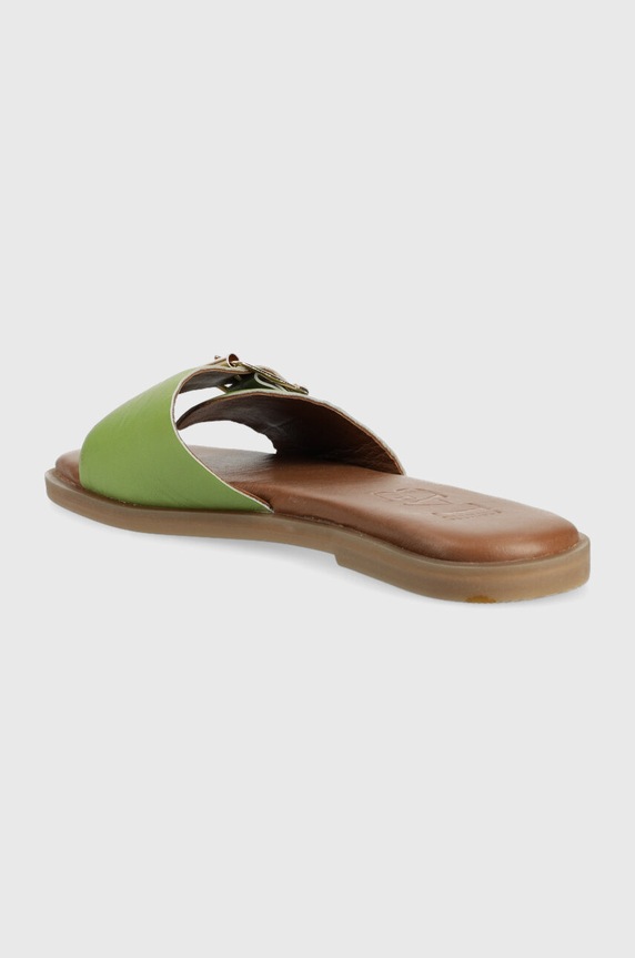 Answear.LAB ciabatte slide in pelle AL3778.1.AT verde WS23