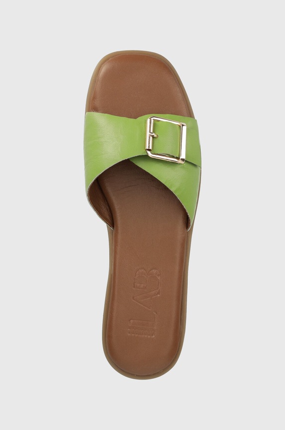 Scarpe Answear.LAB ciabatte slide in pelle AL3778.1.AT verde