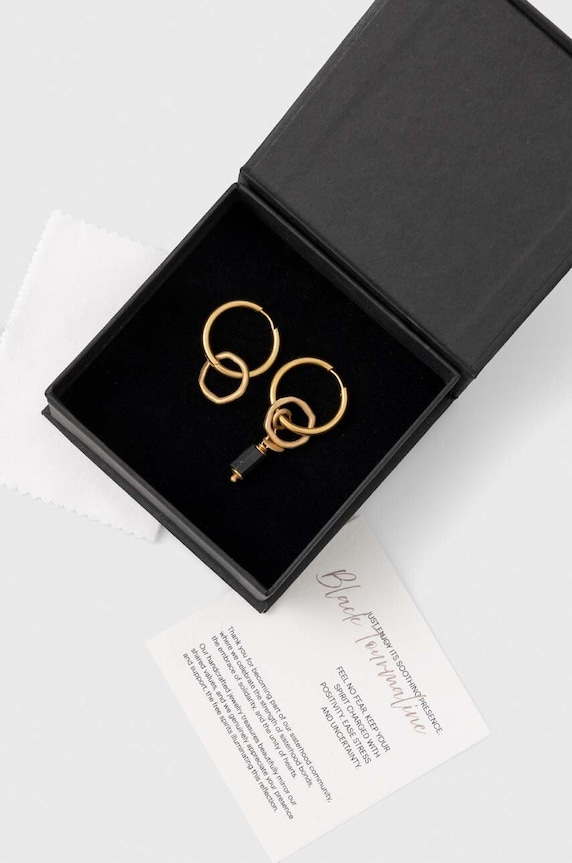 Answear Lab kolczyki srebrne srebro złoty WS24.AKD007